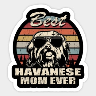 Best Havanese Mom Ever Vintage Sticker